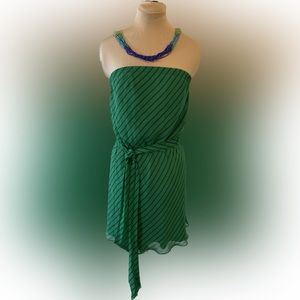 Express Strapless Striped Dress